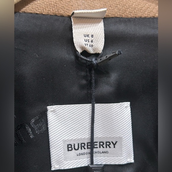 Burberry Women's Tailored Leather Trim Coat- Excellent condition size 6 - Picture 14 of 16